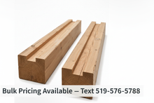 Load image into Gallery viewer, 4x4 grooved dunnage lumber 8 feet - bulk pricing available text 519-576-5788