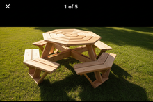 Load image into Gallery viewer, Cedar Amish Octagon Picnic Table
