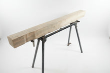 Load image into Gallery viewer, Pine Fireplace Beam Mantel – Solid 6×6 | 70" | Rustic Driftwood Finish