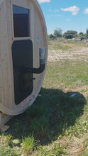 Load and play video in Gallery viewer, Barrel Sauna with Wood-Fired Heater – 8 ft
